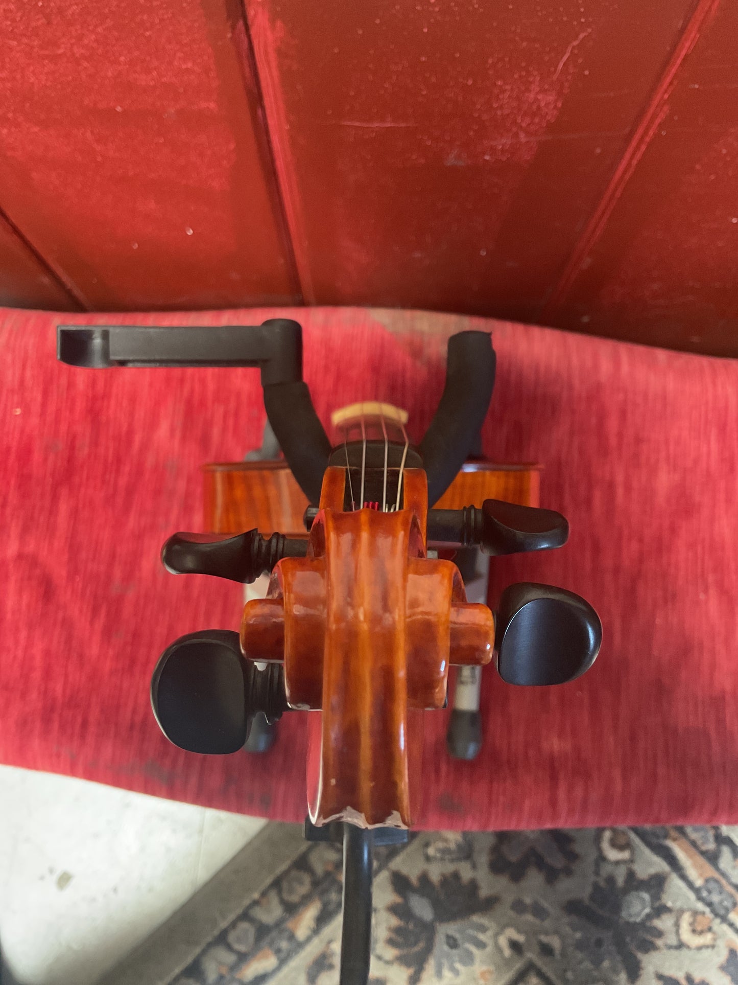 Reconstructed No Label 19th-Century Violin Outfit, 7/8 Size