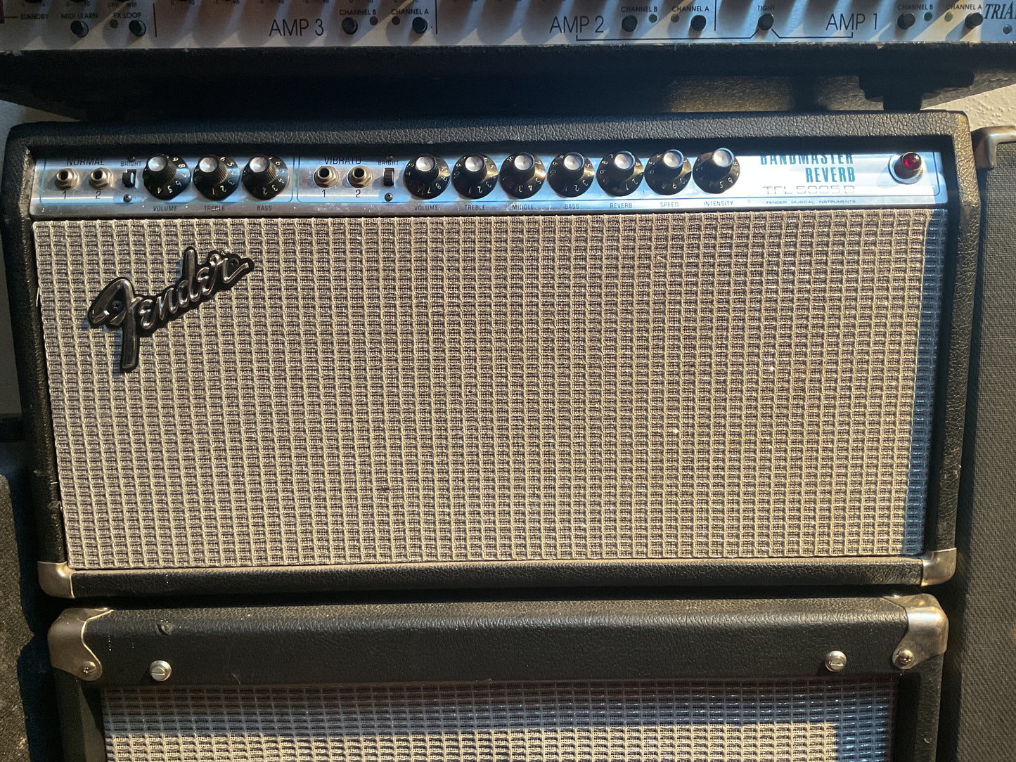 1974 Fender Bandmaster Reverb TFL5005D Amp Head & Cabinet