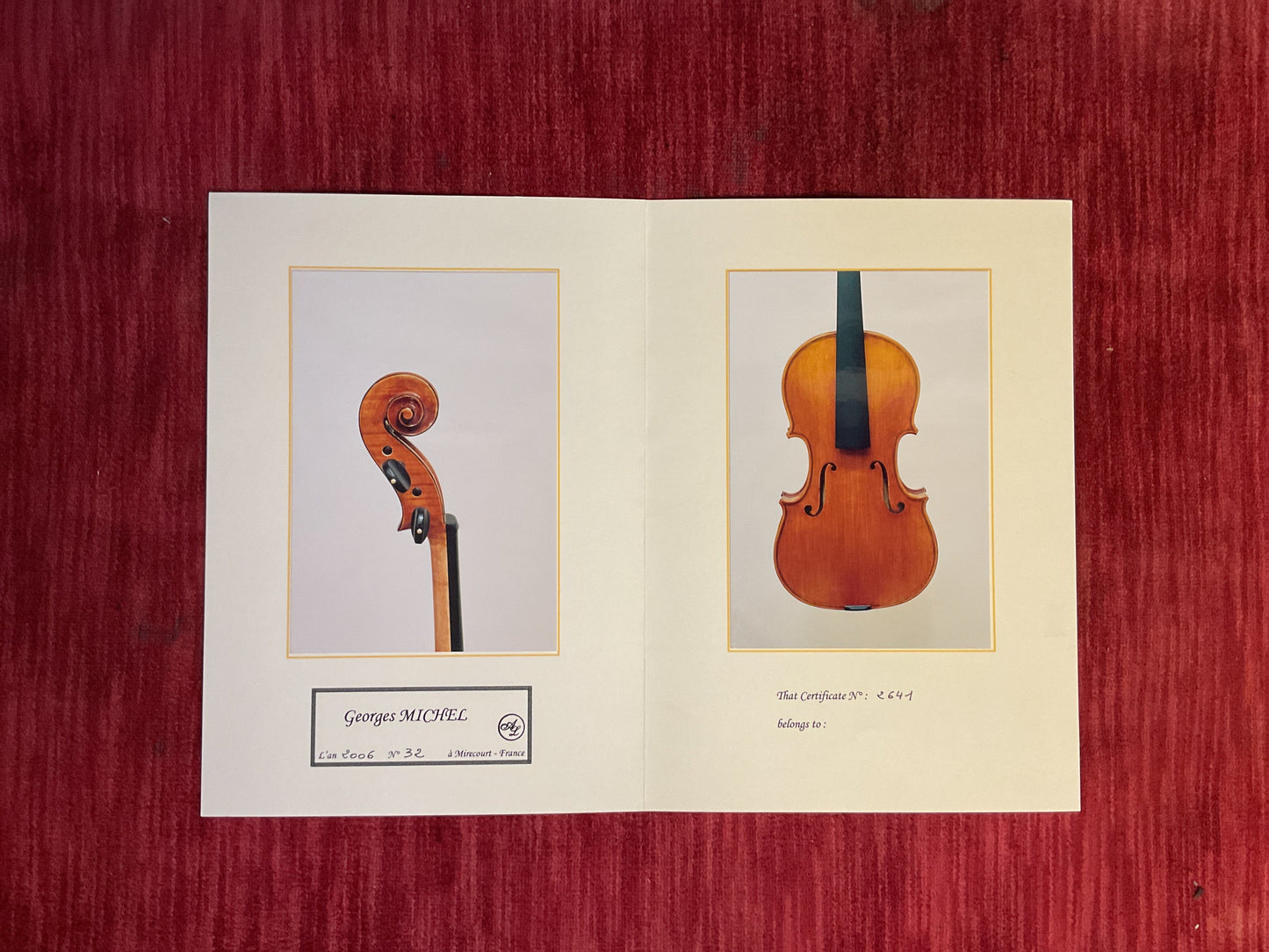 Georges Michel No. 32 Violin (2006) Outfit, 4/4 Size