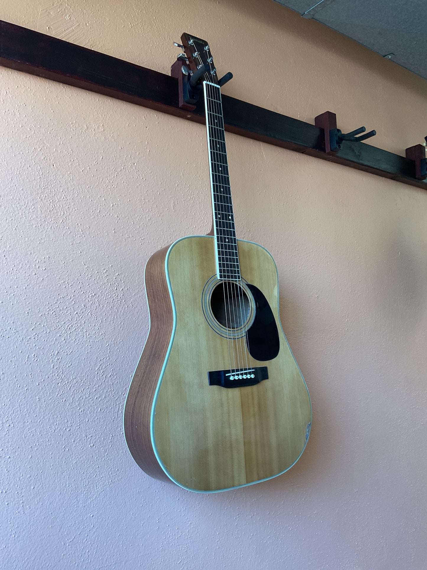 Yamaki YW-20 Square Shoulder Dreadnought Acoustic Guitar (Made in Japan)