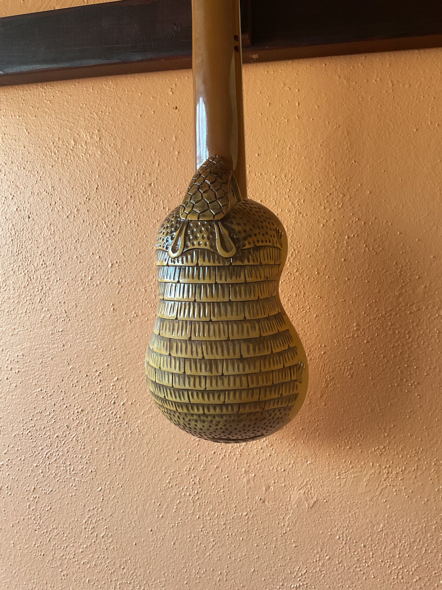 Traditional Semi-Professional Bolivian Butterfly Charango (Carved Armadillo) with Bag