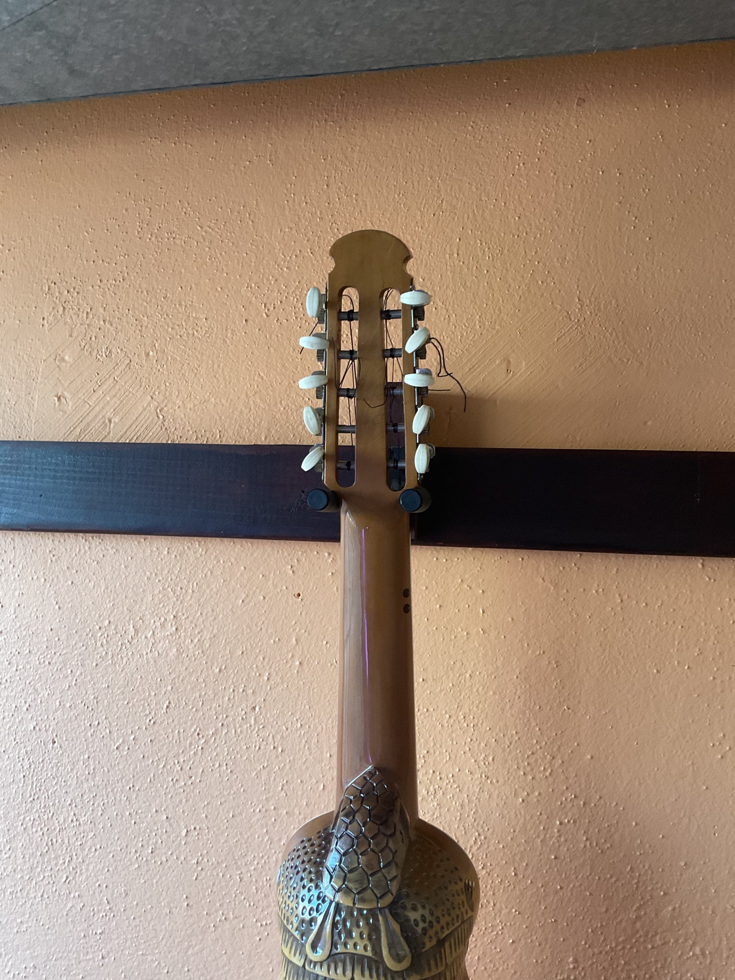 Traditional Semi-Professional Bolivian Butterfly Charango (Carved Armadillo) with Bag