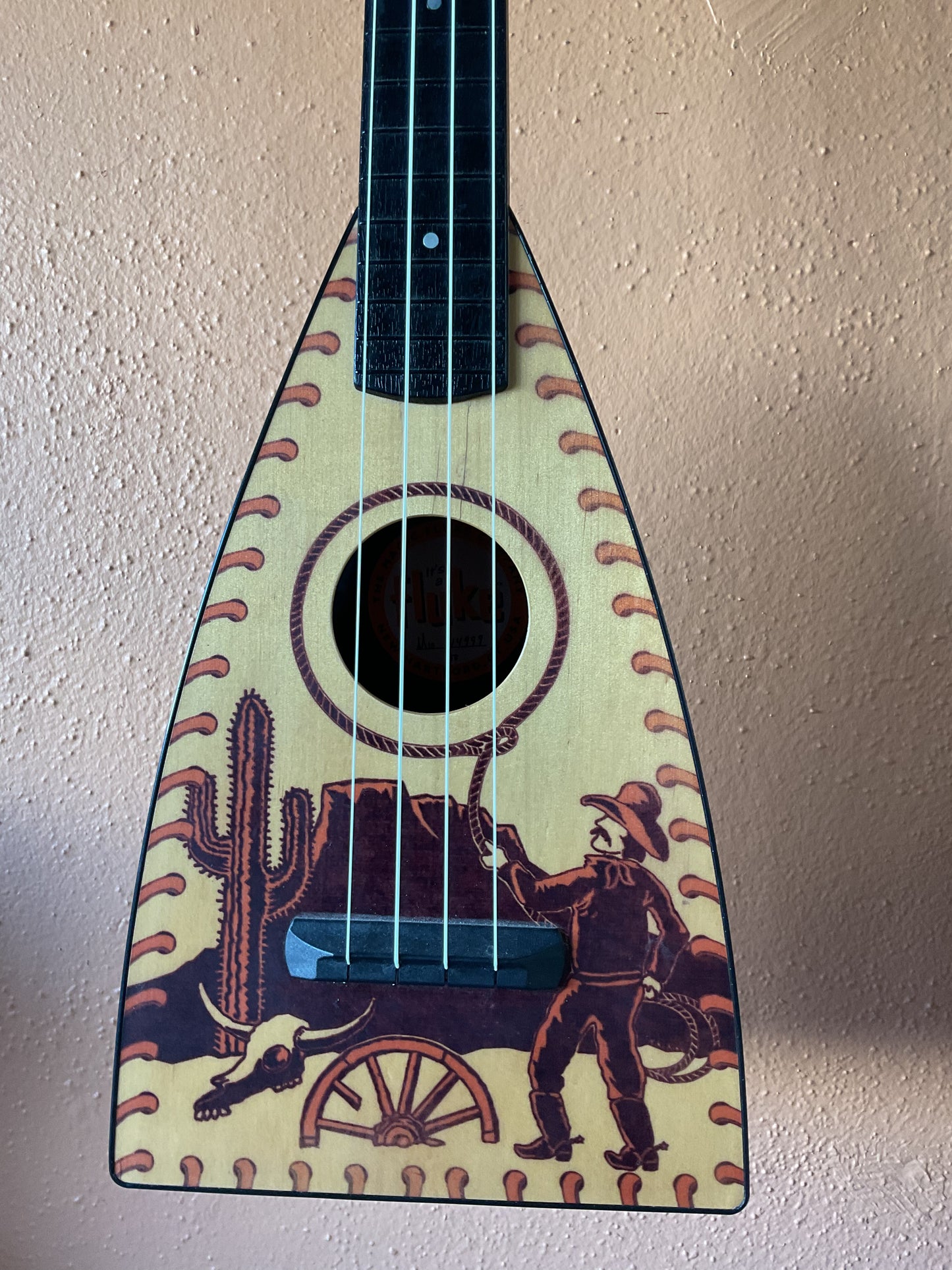 It's a Fluke (Magic Fluke) Cowboy Ukulele with Softshell Bag