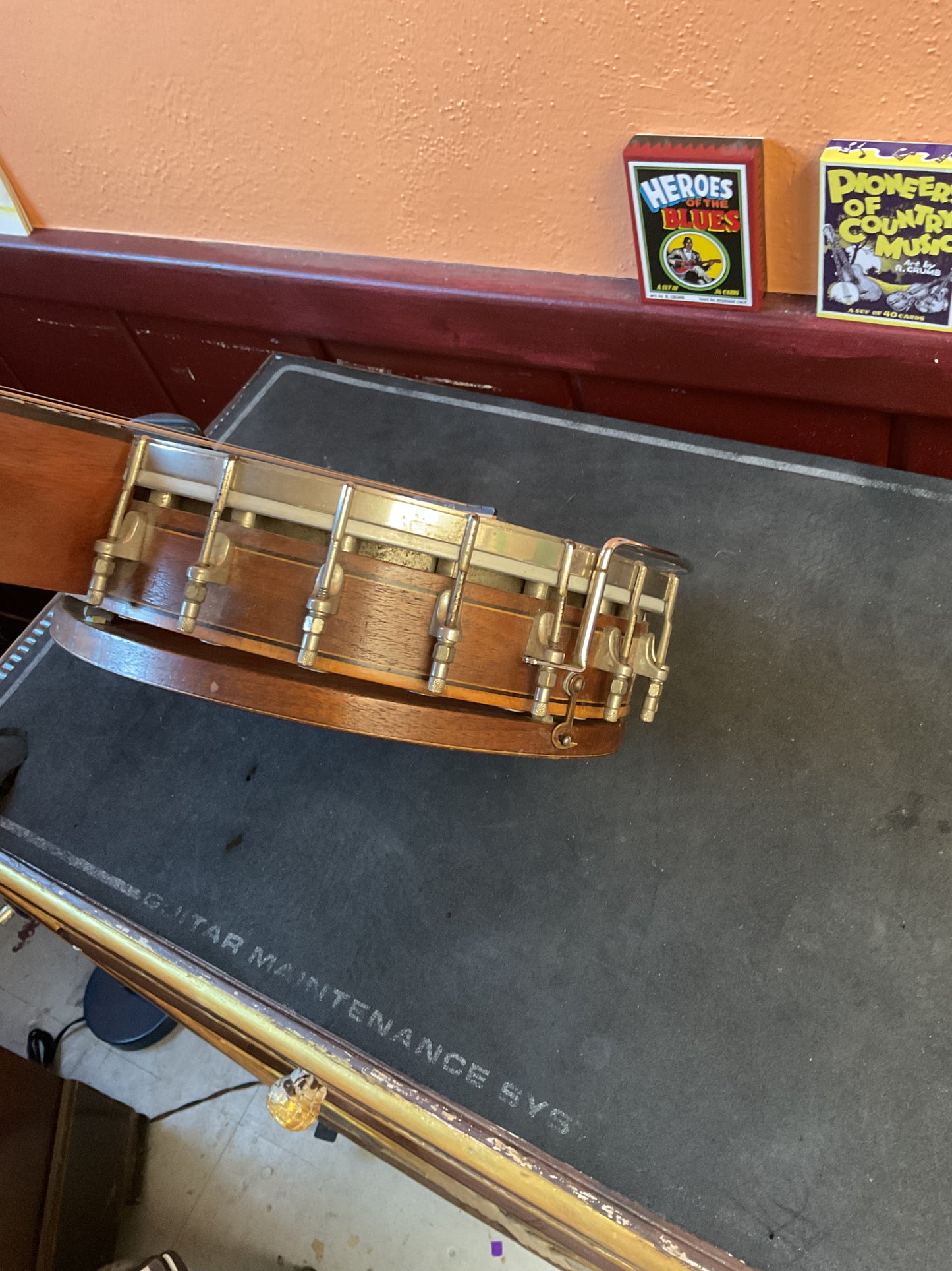 Langstyle No. 2 Triple X Resonator Banjo (1920s) with 5-String StewMac Neck and Case