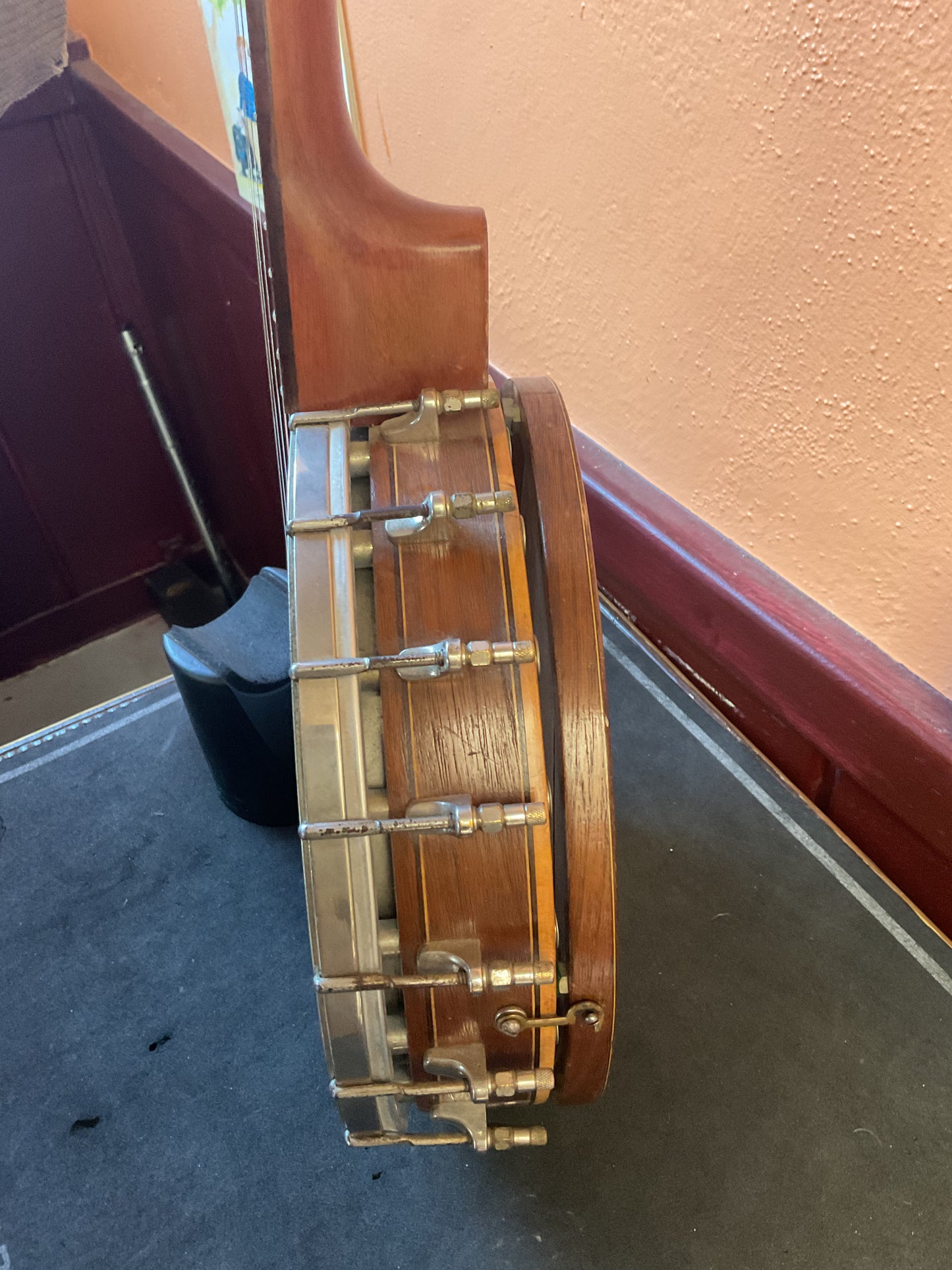 Langstyle No. 2 Triple X Resonator Banjo (1920s) with 5-String StewMac Neck and Case