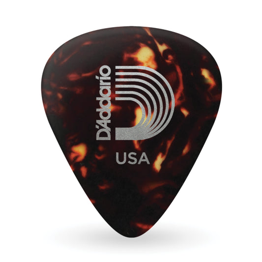 D'Addario Shell-Color Celluloid Guitar Picks, Heavy