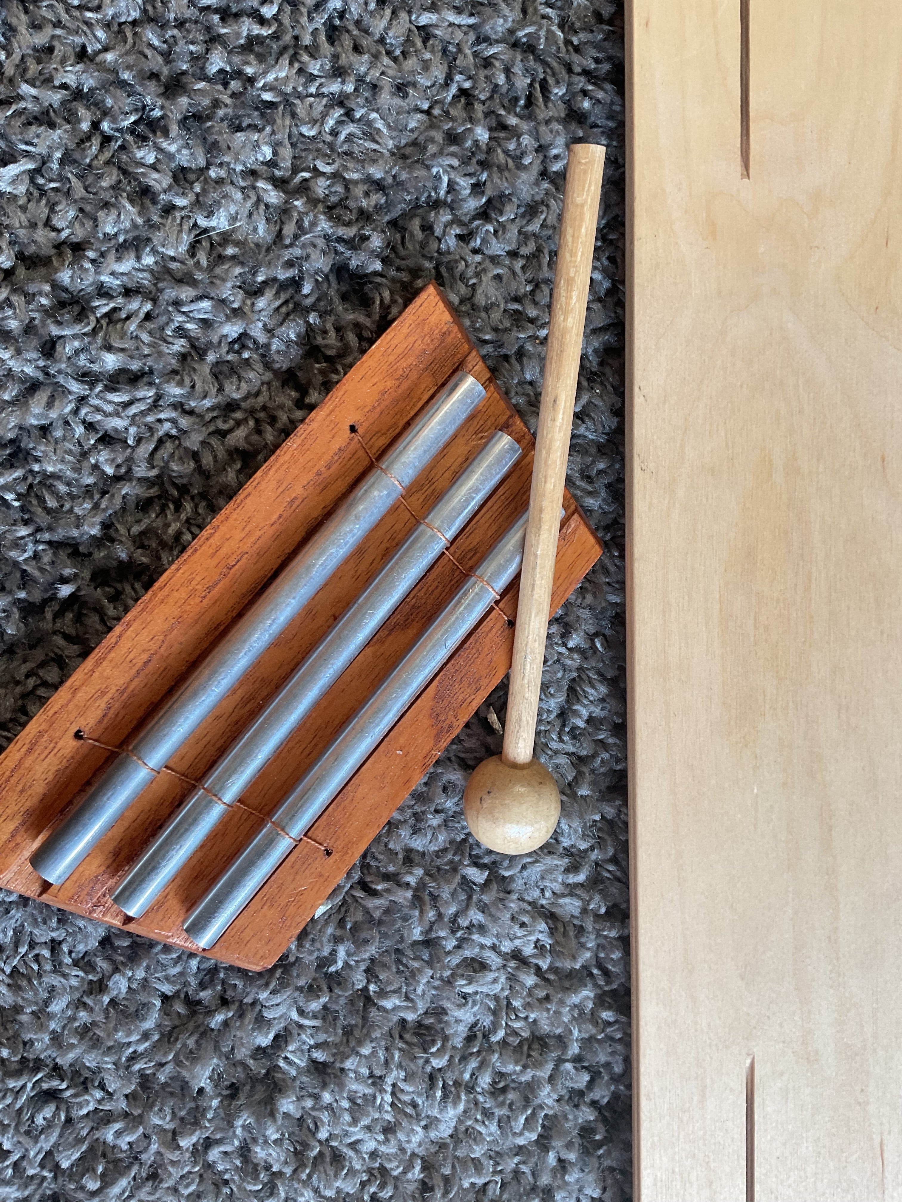 3-Note Wooden Meditation Energy Chime with Striker – The Sound Post