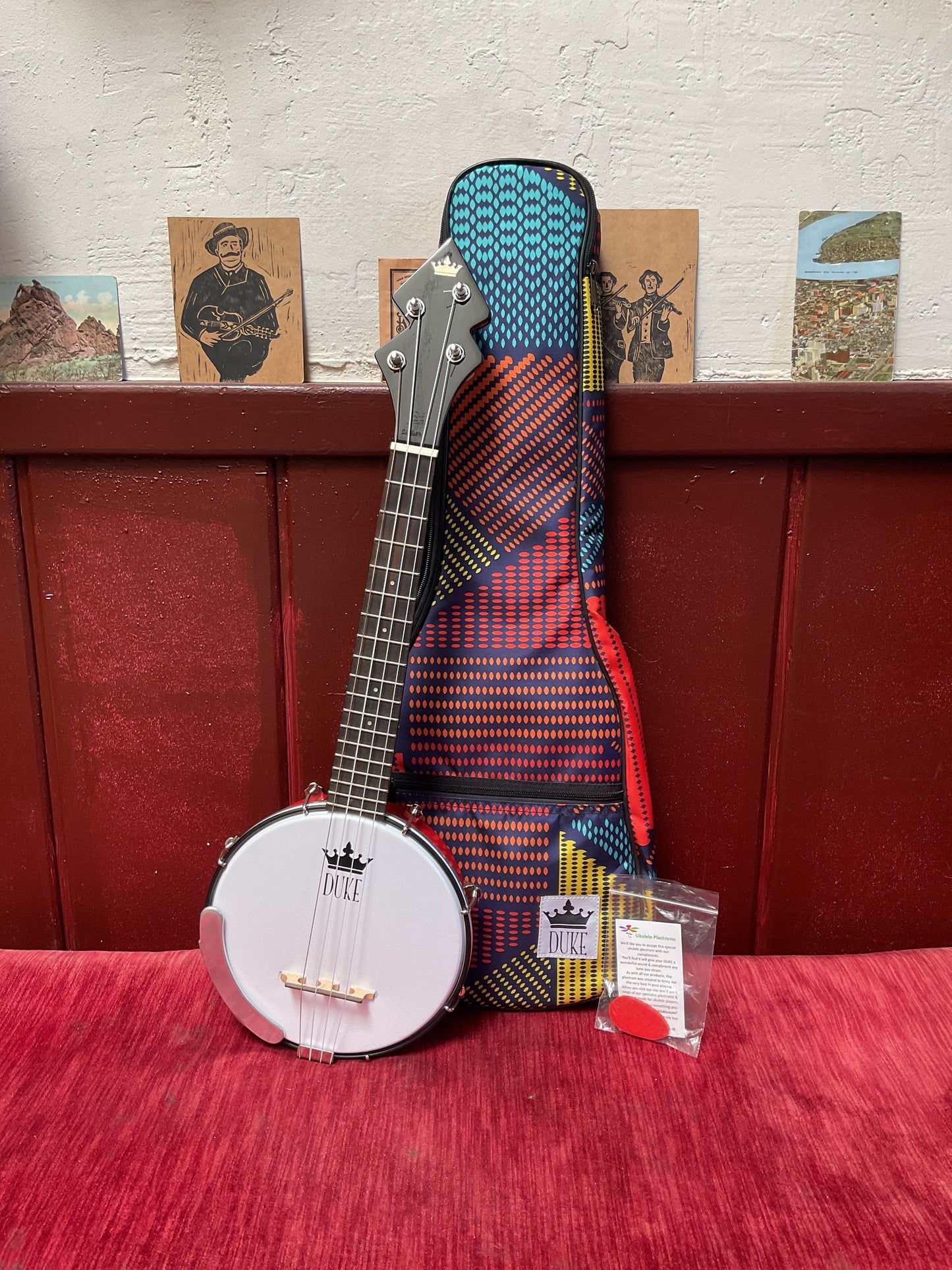 DUKE Tenor Banjo Ukulele (Fire Engine Red | Made in New Zealand)