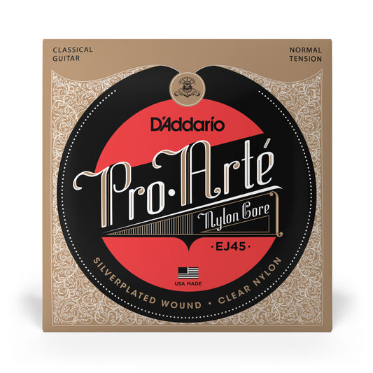 D'Addario EJ45 Pro-Arté Nylon Classical Guitar Strings, Normal Tension