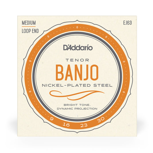 D'Addario EJ63 Tenor Banjo Strings, Nickel, 9-30