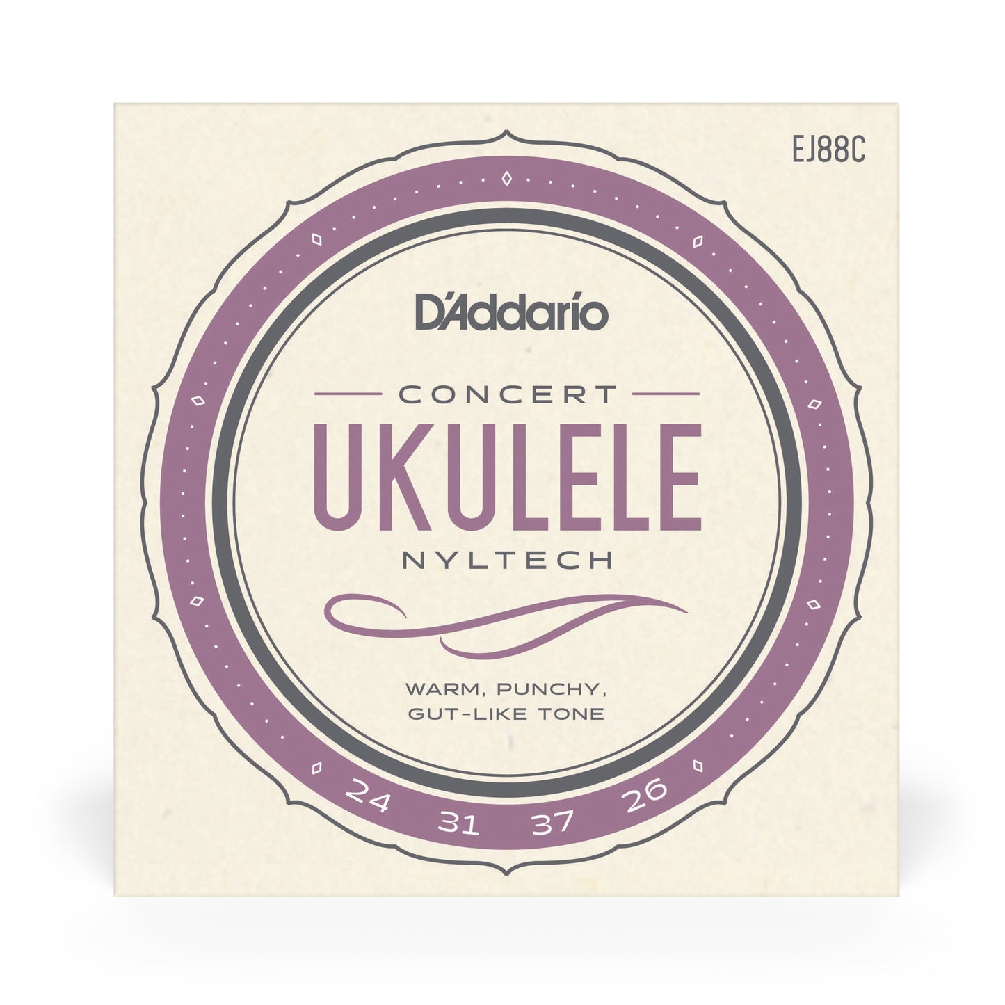 D'Addario EJ88C Nyltech Ukulele Strings, Concert