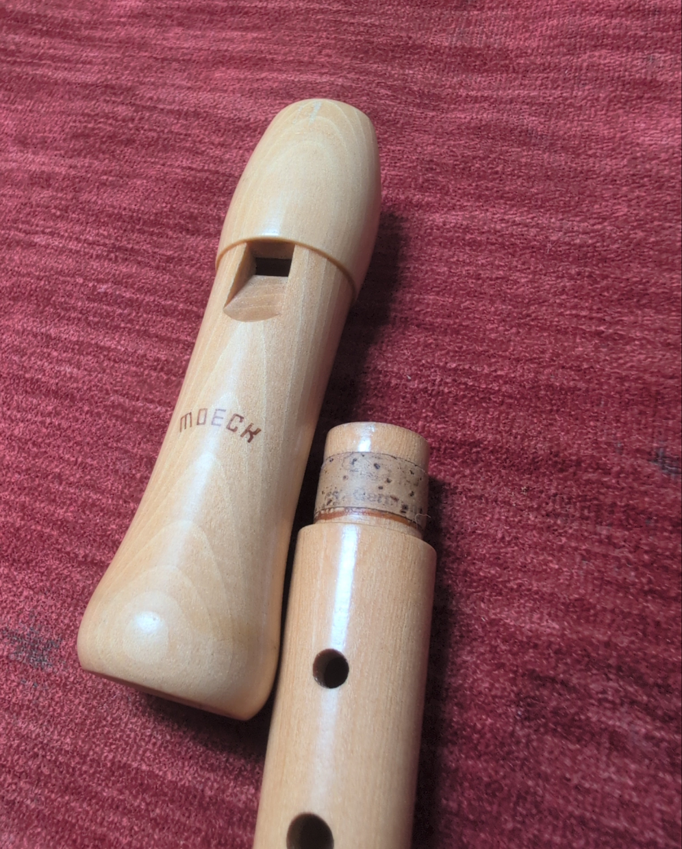 Vintage Moeck Maple C Soprano Recorder