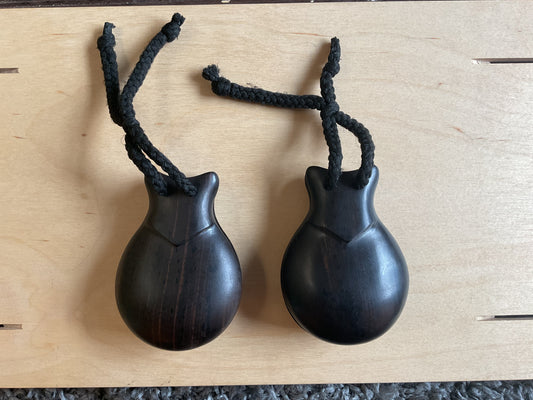 Ebony Castanets (Set of Two + Bag)