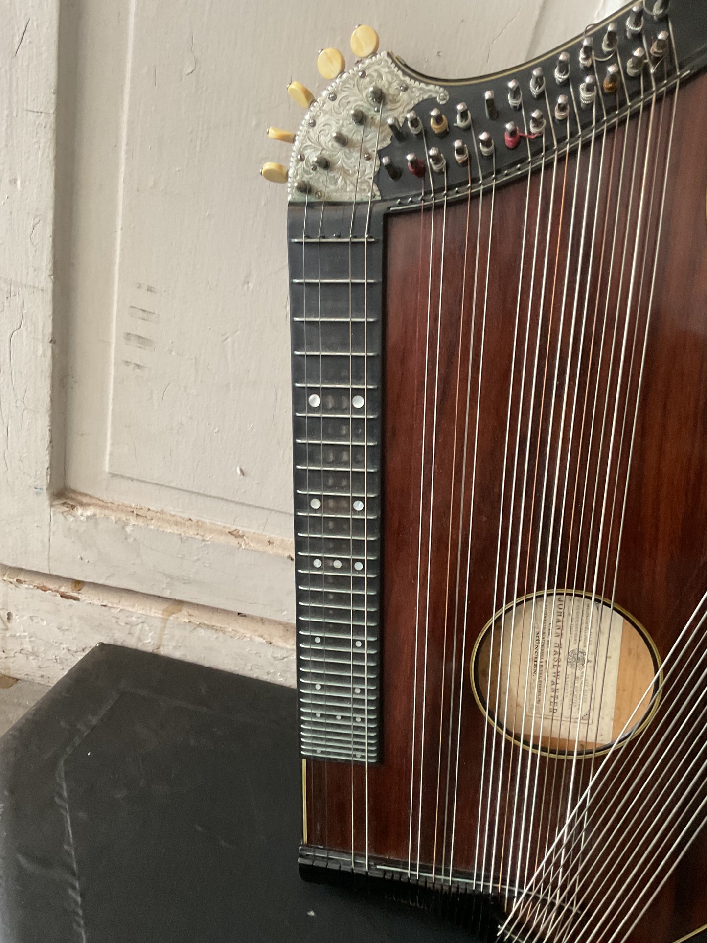 Johann Haslwanter Concert Zither (1800s) with Case