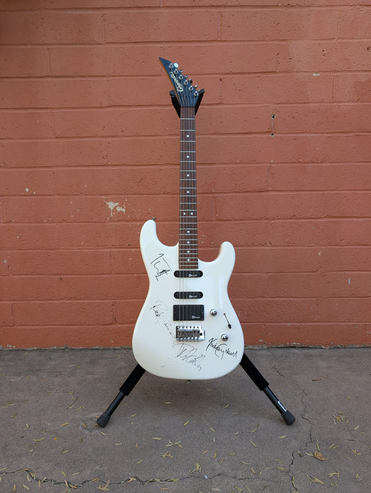 Def Leppard Signed Charvette by Charvel Model 200 (ca. 1990 | Made in Japan) Snow White Electric Guitar
