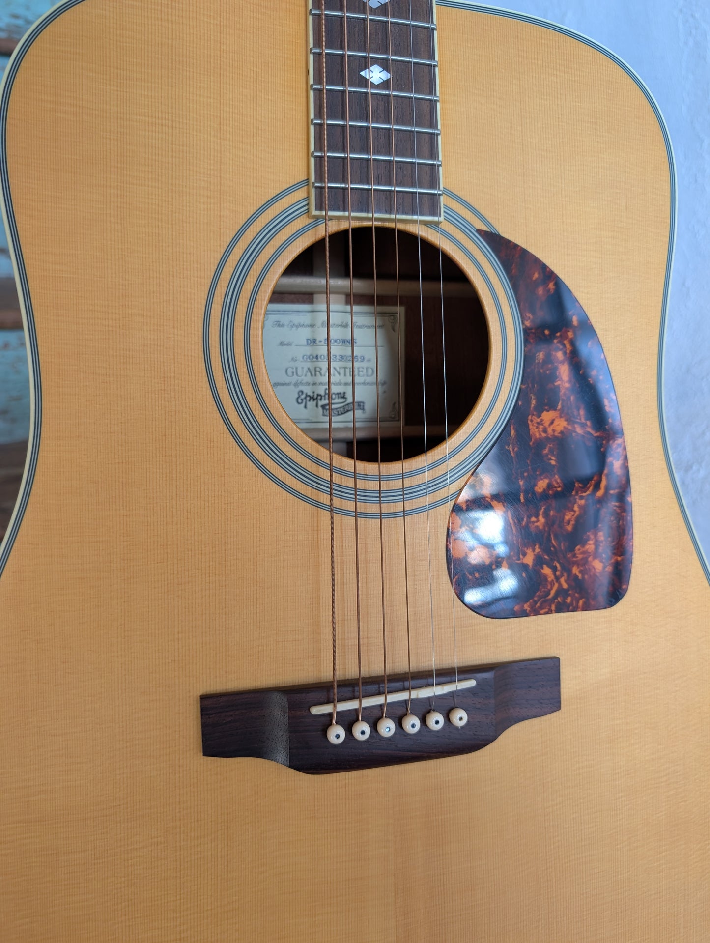 Epiphone DR-500 MNS Masterbuilt Acoustic Guitar (2010s) with Case