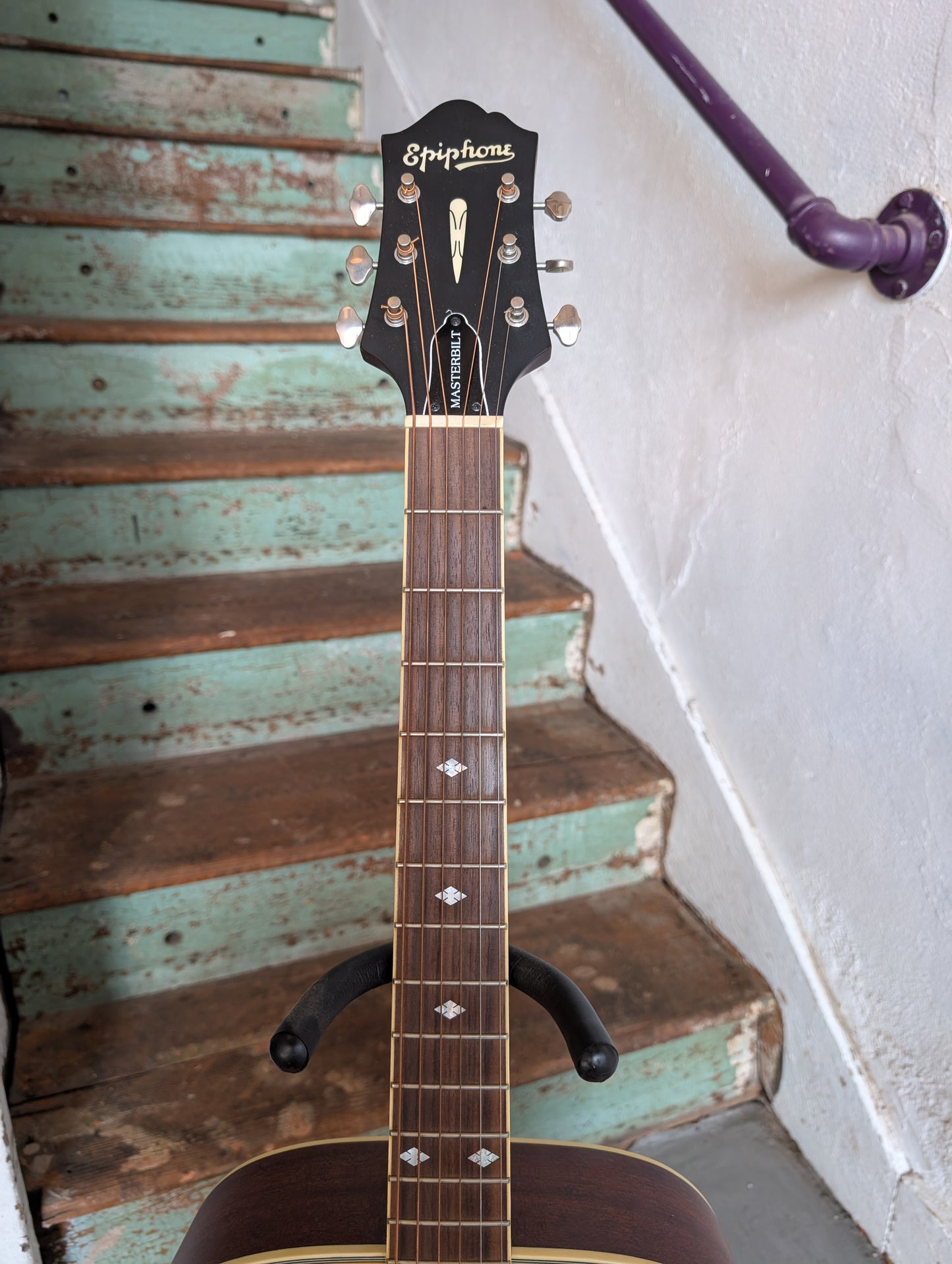 Epiphone DR-500 MNS Masterbuilt Acoustic Guitar (2010s) with Case